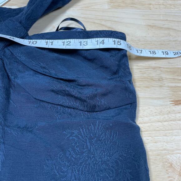 Veronica Beard NWT Belinda One Shoulder Jacquard Top Color Ink Blue Size 4 - Picture 7 of 10